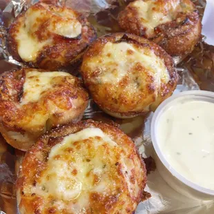 Pepperoni Pinwheels! Always fresh! Pepperoni, garlic, basil, pizza sauce, topped with cheese &amp; ranch for dipping. Everyone&apos;s favorite!