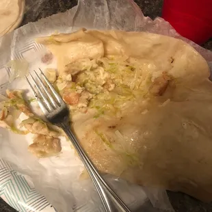 Chicken ceaser wrap. Disgusting.