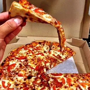 Very floppy pizza, and crust was not very crisp.