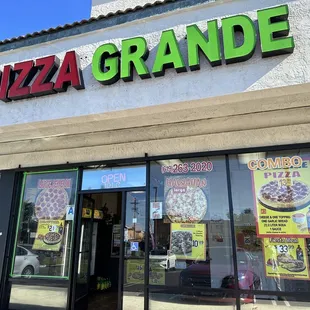 the front of the restaurant