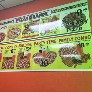 Same prices as the picture from a year ago.