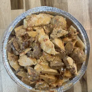 Pasta Trio !!! Chicken, meatball sausage with sauce of your choice!!