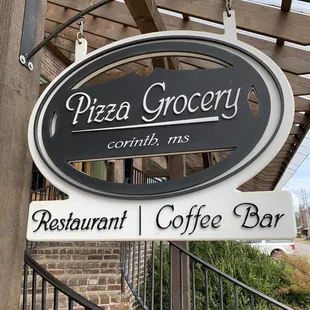 sign for restaurant and coffee bar