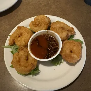 Shrimp appetizer (fried with Asian sauce)