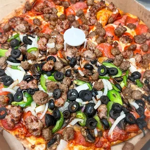 Half Meat and Half Pizza Guys Combo