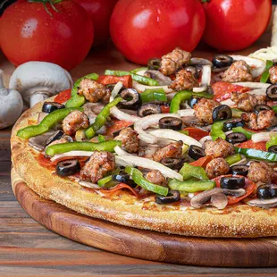 pizza, food