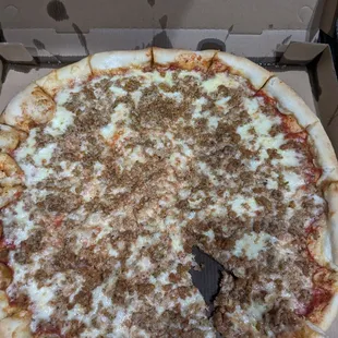 a pizza in a pizza box