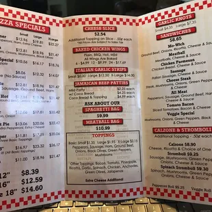 Menu side 2