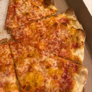 Cheese pizza with hardly enough cheese SMH