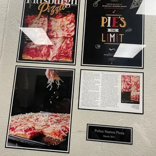 a pizza being cut and displayed