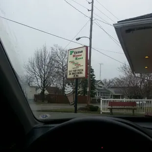 a view from inside a car