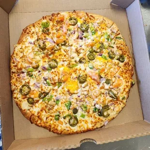 a pizza in a pizza box