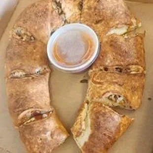 Best Calzone. Comes in X-Large, Lage, and half sizes