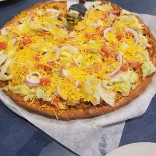 Taco pizza