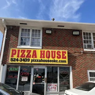 the front of the building