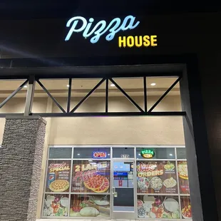 the front of the restaurant