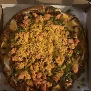 I was given a Garlic lovers pizza that wasn't finished cooking