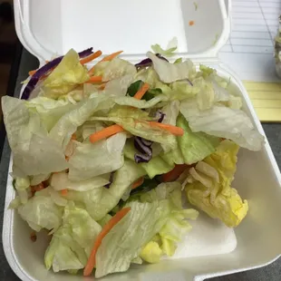 Bag salad from last week was their "side salad" that I paid $3 for. Gross.