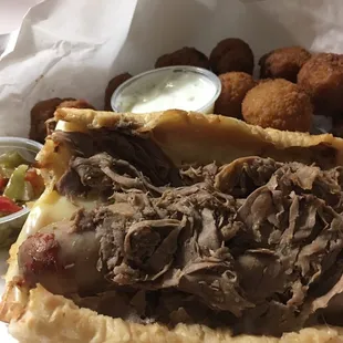 Italian beef/ itailian sausage combo. With fried mushrooms.. crazy good.