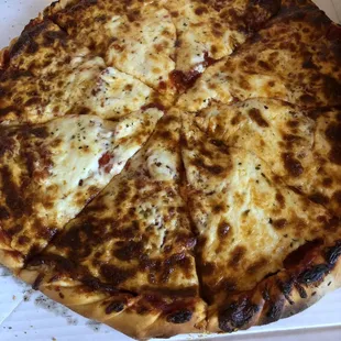 14 in double decker cheese and pepperoni pizza