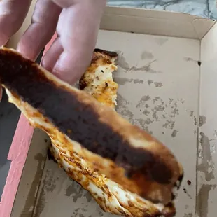 The burned part was burned burned, not charred, not like Smokey...just burned lol