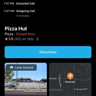 the location of the pizza hut