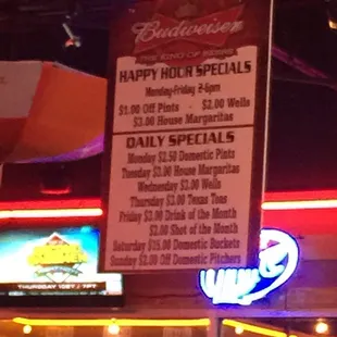 Drink specials!