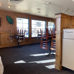 the dining area of a restaurant