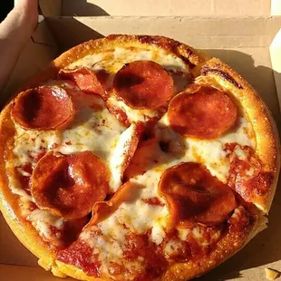 Personal Pan with pepperoni. $5.10