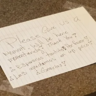 A note and if you read between the lines it says your gonna get screwed