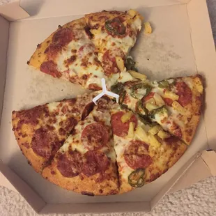 Ordered and paid for a large stuffed crust pizza, got a medium pan crust...