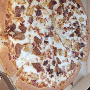 a pizza in a pizza box
