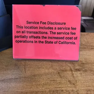 Service fee