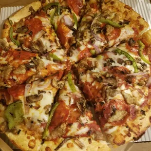 a pizza in a pizza box