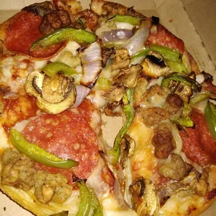 a pizza in a pizza box