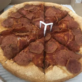 Guess if you want a pizza without any cheese this is a great place to go, I actually love the cheesy part of my pizza.
