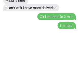 Conversation of the delivery man