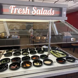 Salad bar on the buffet