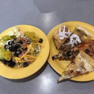 Salad Bar and pizza!