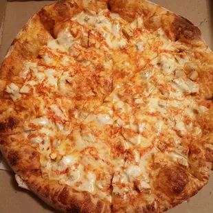Buffalo Chicken Pizza - Chicken, hot sauce and cheeses