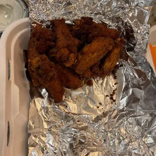 Burnt lemon pepper wings.