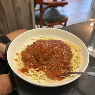 Spaghetti with meatballs