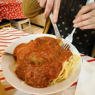 Spaghetti with Italian sausage