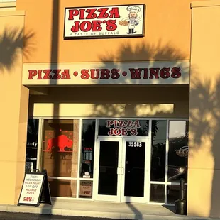 the front of the restaurant