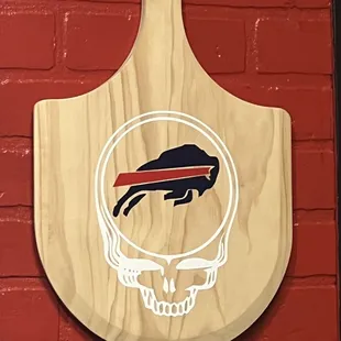 Cutting board for tailgating at a Buffalo Bills game