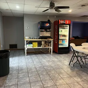 the inside of a restaurant