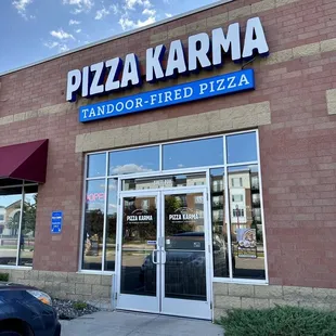 the front of the restaurant