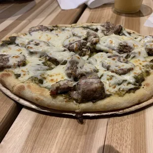 Lamb Meatball Pizza