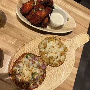 10&quot; Small Tandoor-Fired Coconut Shrimp  10&quot; Small Tandoor-Fired Street Corn Wings - Tikka