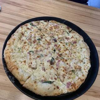 14" Large Thin-Crust Creamy Garlic Sensation